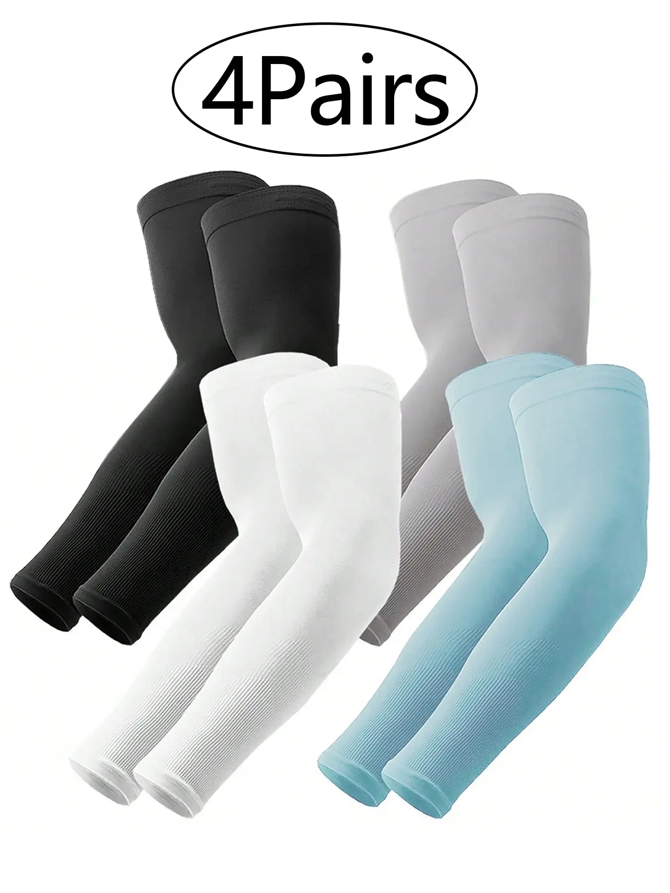 4Pairs Arm Sleeves for Men Women, Sun Sleeves  Protection Cooling Sports | Compression,Tattoo Sleeve Cover, Tattoo Cover Up,  Versatile Use for Basketball Football Volleyball