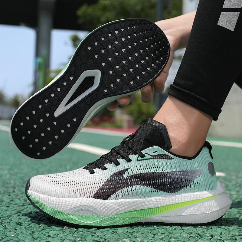 UYCEKK Men'S Neon Green Running Shoes - Lightweight Athletic Sneakers with Cushioned Midsole, Breathable Mesh Upper & Non-Slip Rubber Outsole for Gym, Jogging, Hiking - All-Season Performance Footwear for Men, Gym Shoes, Jogging Footwear, Sleek Sporty Des