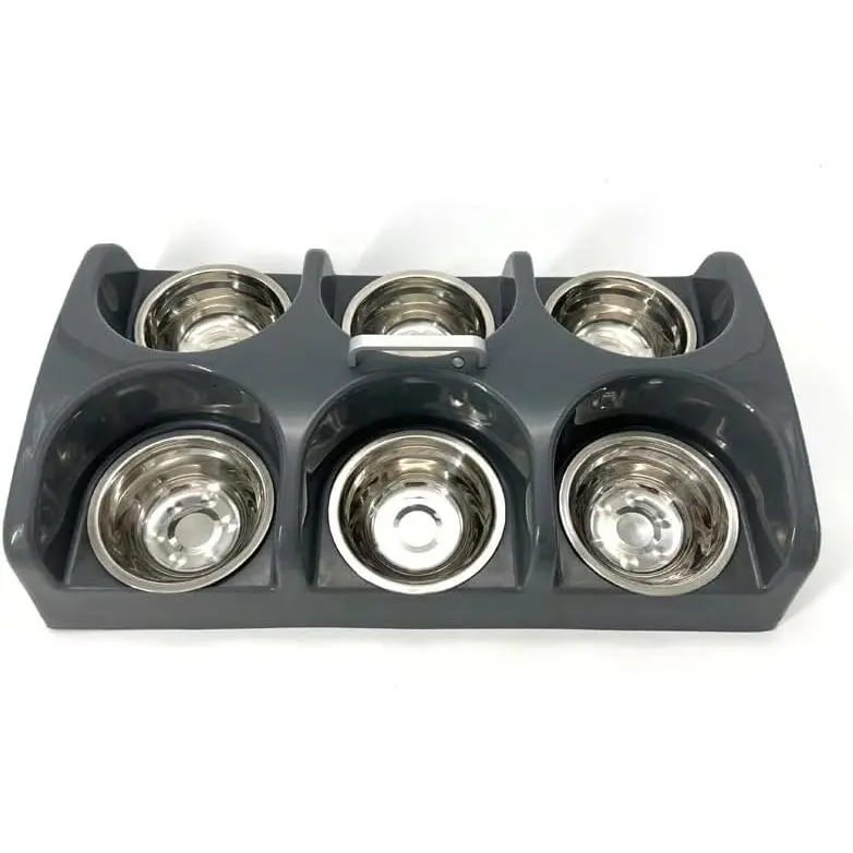 Puppy Feeding System 6 Litter Multiple  Bowl Feeder Puppy Feeder Station,  Dish Puppy's Feeding