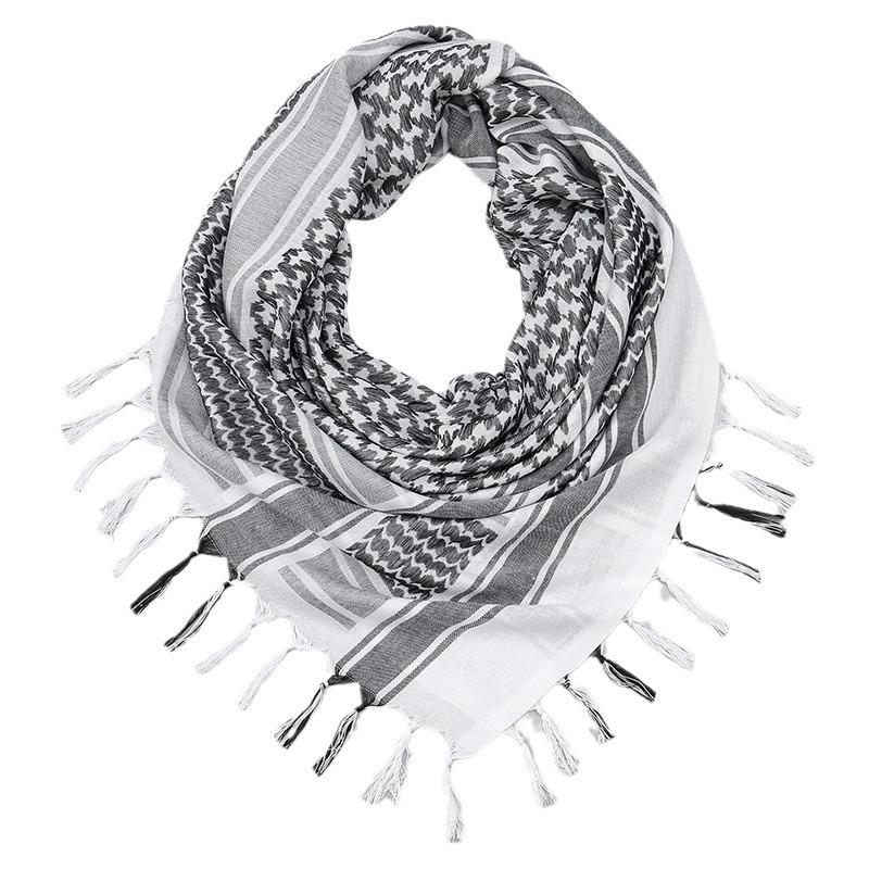 Tactical Military ShemaghScarf for Men and Women, 100% Cotton Keffiyeh Desert Wrap with Fringed Edges, Breathable Outdoor Headwear for Hiking, Camping, Airsoft, and Sun Protection in All Seasons fall hat western wear design style beret green cowboy Turban