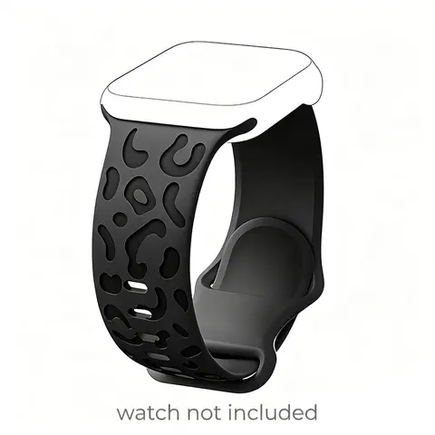 Leopard Pattern Watch Band for Apple Watch, Waterproof Sports Silicone Smartwatch Strap, Trendy Matching Strap for Women & Men, Stylish Smartwatch Accessories (Band Only) #GLOBAL PICKS