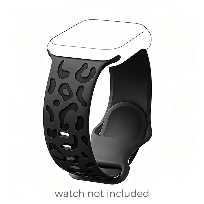 Leopard Pattern Watch Band for Apple Watch, Waterproof Sports Silicone Smartwatch Strap, Trendy Matching Strap for Women & Men, Stylish Smartwatch Accessories (Band Only) #GLOBAL PICKS