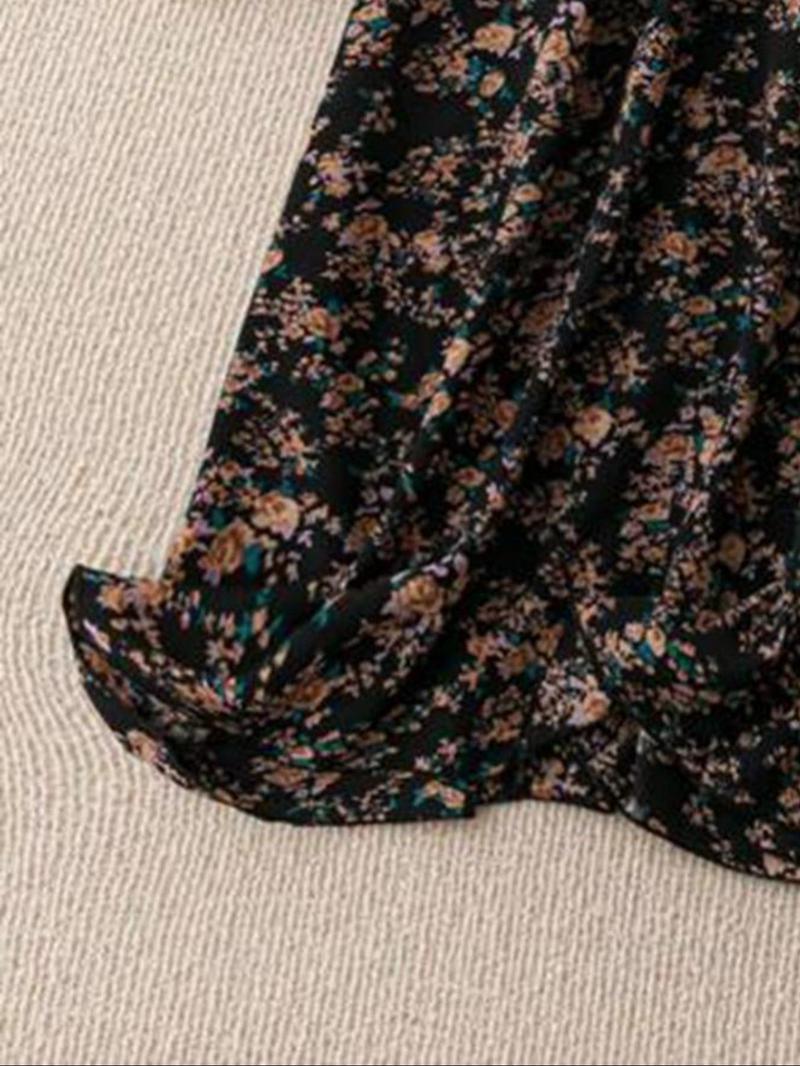 【Plus Size】 Ditsy Floral Print Long Skirt, Floral Printed Skirt, Boho Fashion Casual Skirt for Daily Holiday Vacation Wear, Women Plus Clothing for Summer