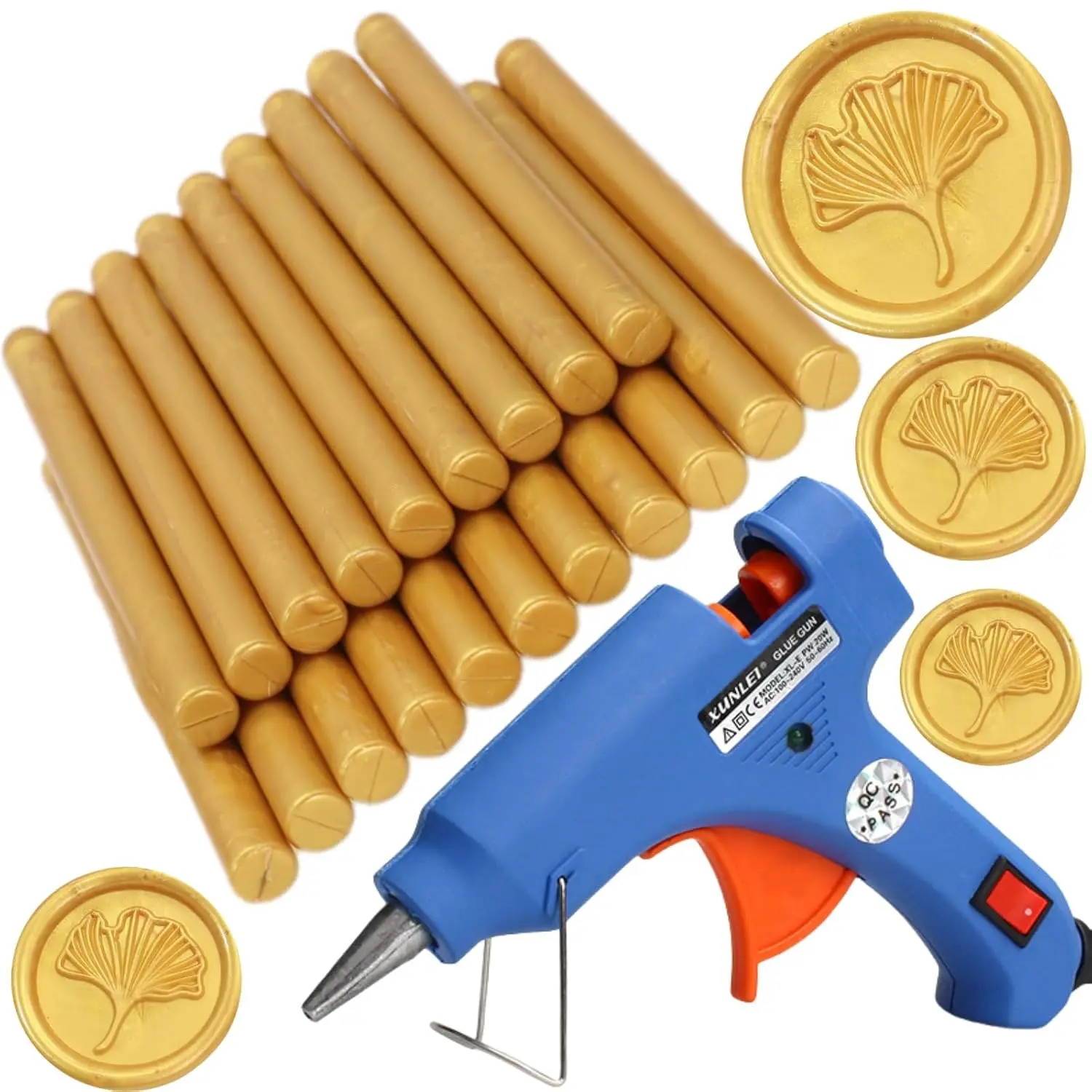 Wax Seal Kit,   20 count Sealing Wax Sticks with Glue   for Wax Seal , WaxSeal Sticks  for Wedding, Invitations and  Wrapping (20, )
