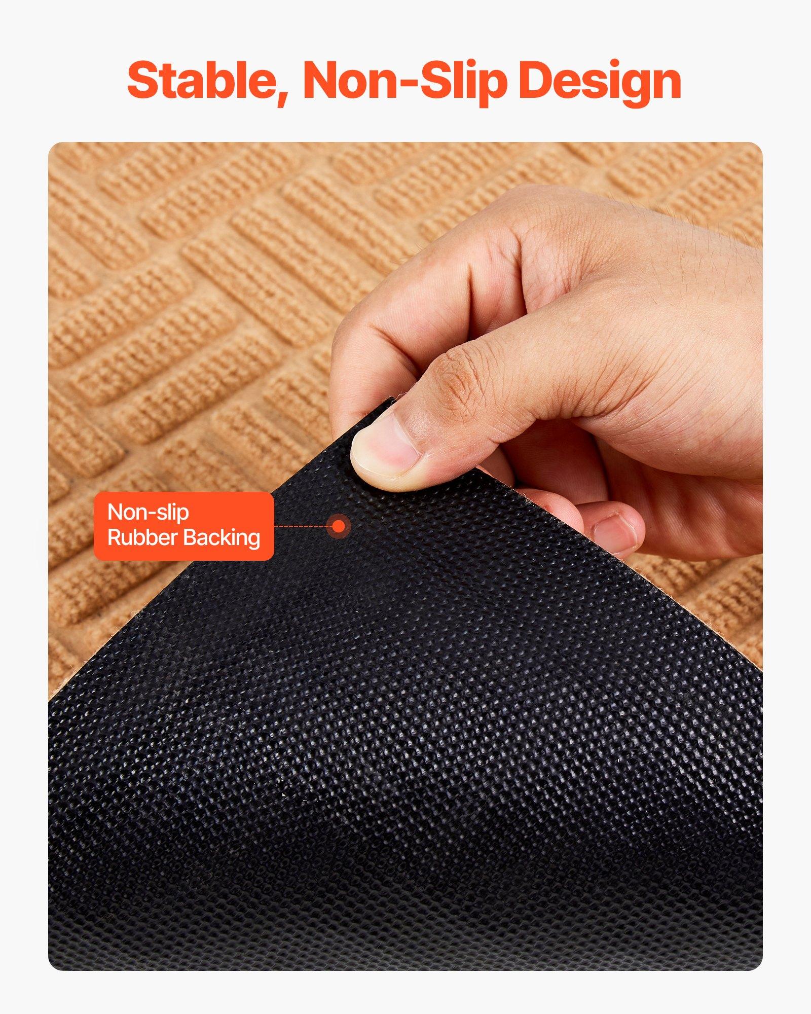 VEVOR Door Mat, 29.53 x 17.72 Inch, Front Door Mat Outside Entrance with Non-slip Rubber Backing, Dirt-Resistant & Absorbent, Easy to Clean, Low-Profile Doormat for for Entryway, Patio, Porch, Beige