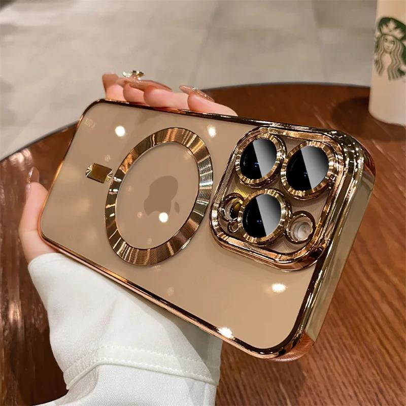 New Official Desert Gold Phone Case For iPhone 17Air 17 16 15 14 13 12 11 Pro Max Plus Clear Magsafe Magnetic Lens Protect Soft Cover