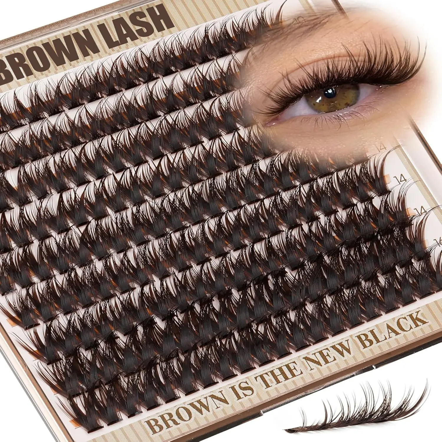 180 Pcs D Curl False Eyelashes, Fluffy Wispy Fake Lashes, Natural Look, 10-16mm, Mixed Length, 0.05mm Thickness, Lud Style