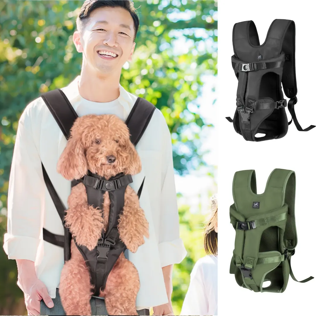 SIDIJIA Pet Soft Carrier Backpack for Men & Women, 2‑in‑1 Pet Backpack, Sit‑Stand Dual‑Purpose Dog Carrier Rest Bag, Portable Travel Backpack for Cats & Small Dogs, Ideal for Cycling, Motorcycle Rides, All‑Season Pet Carrier for Spring Summer Autumn Winte