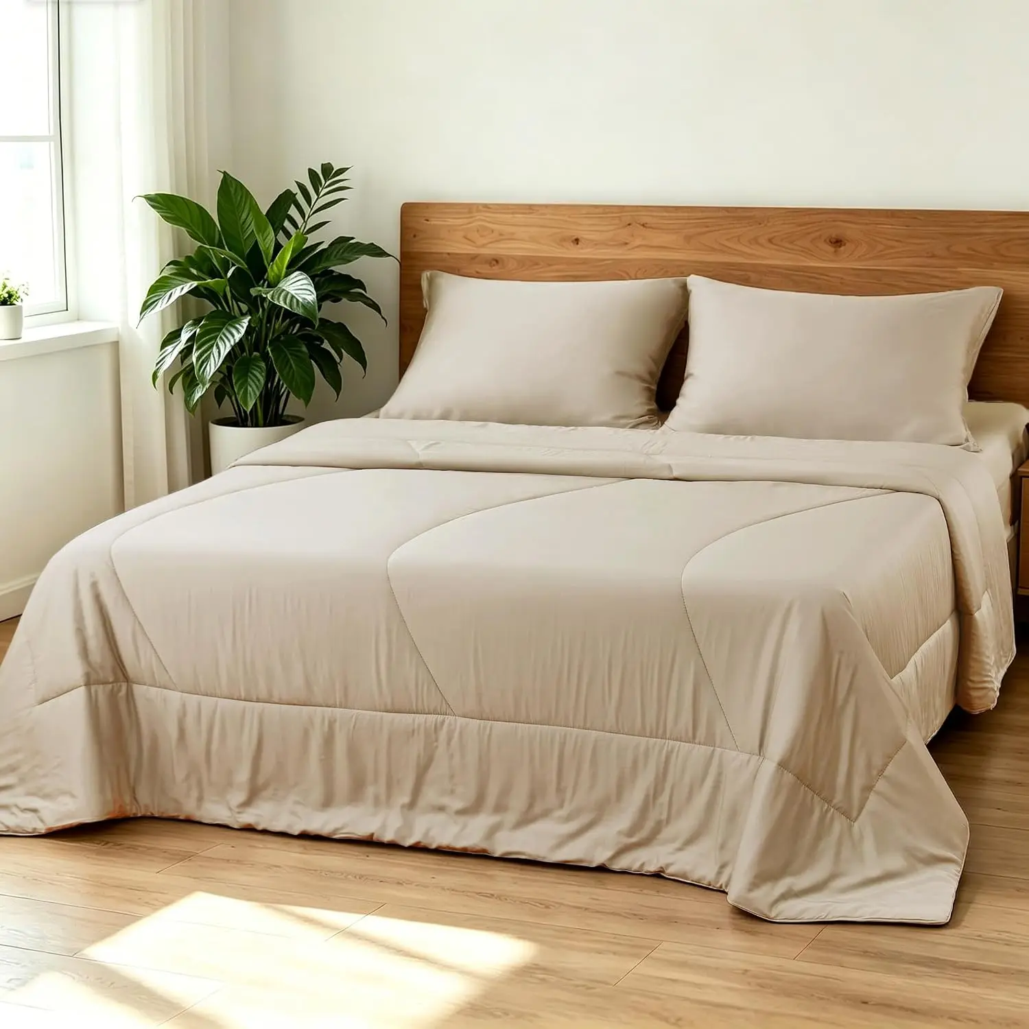 Viscose Summer Comforter/Blanket  Size- Ultra Soft & Breathable Comfort -  Medium Weight for Snuggling Without Overheating - Stay Cool & Cozy  Night