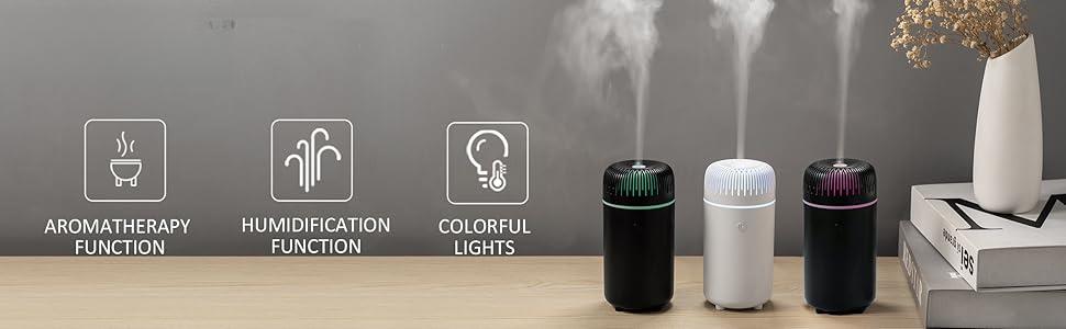 Car Diffuser Humidifier USB Aromatherapy Essential Oil Air Freshener USB Cool Mist Mini Portable Diffuser for Car Home Office Bedroom (Black) smart  car  freshener car  cologne