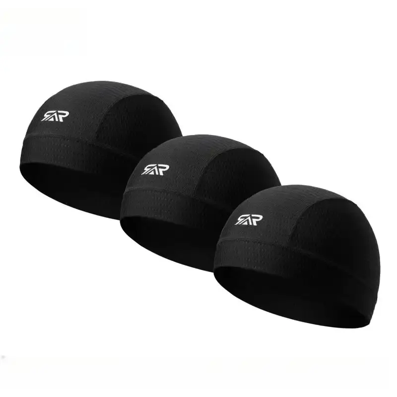 3 Pcs Cooling Breathable Mesh Skull Caps, Lightweight Quick-Dry Helmet Liners for Men, Ideal for Cycling, Motorcycle Use