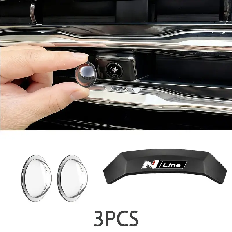 Hyundai N Line 3pcs Rain Shield, Car Reversing Camera Protection Cover, Adhesive-Backed Sunshade, Easy Installation, No Drilling Needed