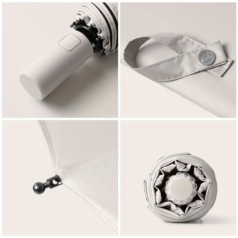 Automatic Folding Umbrella, Auto Open Close UPF 50+ Sun Protection Umbrella, Windproof Frame Sun & Rain Dual Use Compact Portable Umbrella for Commute, Travel & Daily Use