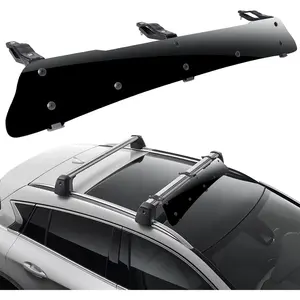 38" Aerodynamic Wind Fairing for Roof Rack, 95% Less Wind Noise, Fits  Factory Bars, 3 Clamps for Secure Fit, Windshield Fairing for Roof Racks (38in)