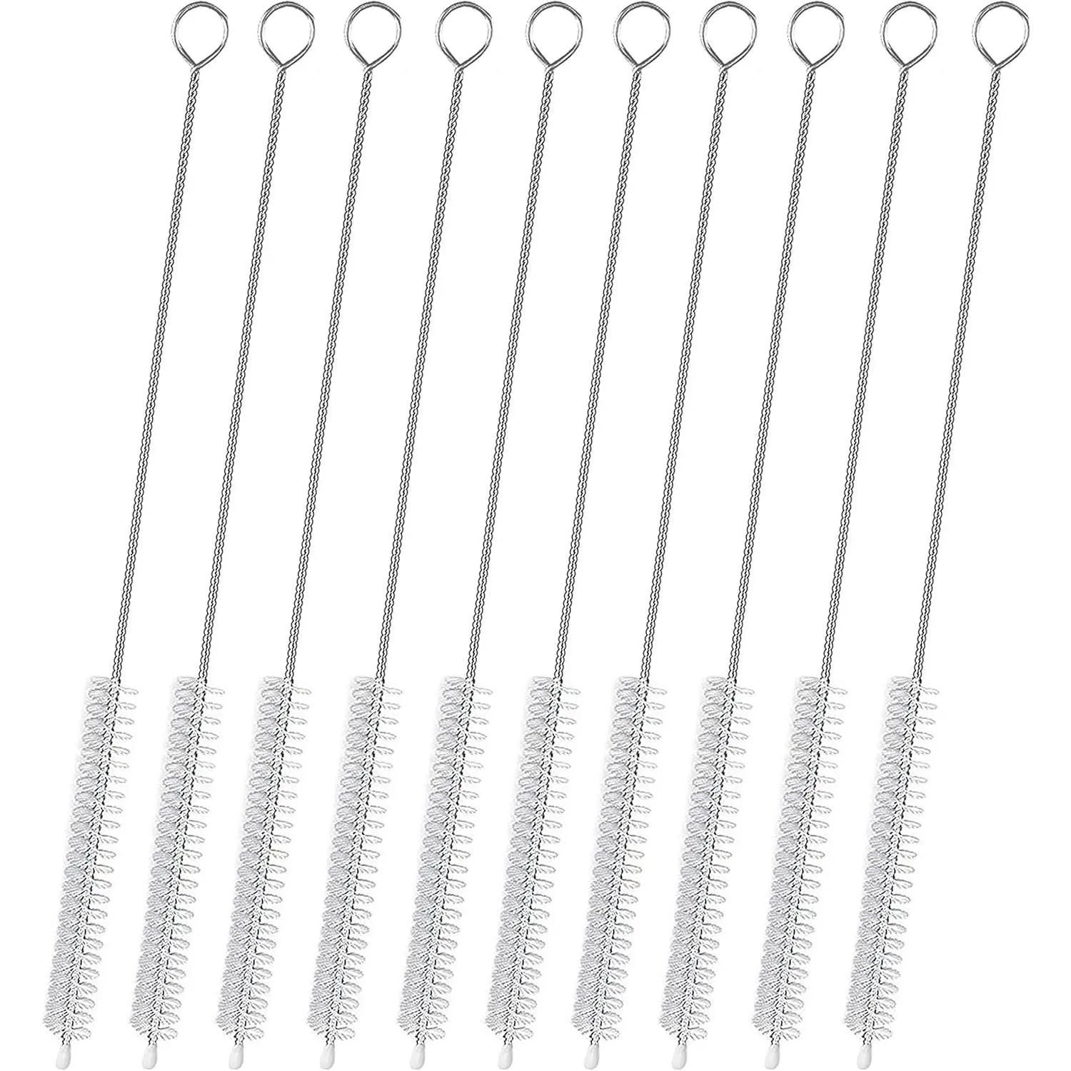 Straw Cleaner Brush Set of 10 - Extra Long 12in, Extra Wide 12mm Diameter Cleaning Stick Drinkware Accessories for 40/30/20oz Mugs, Tube Compatible Tubes & Water Cups