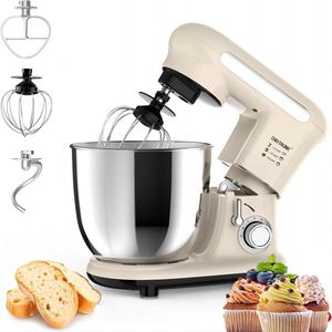 cheftronic kitchen stand mixer, 4.5 qt tilt-head electric household stand mixer with dough hook, multifunctional kitchen stand up mixer with whisk, food beater & butter beater
