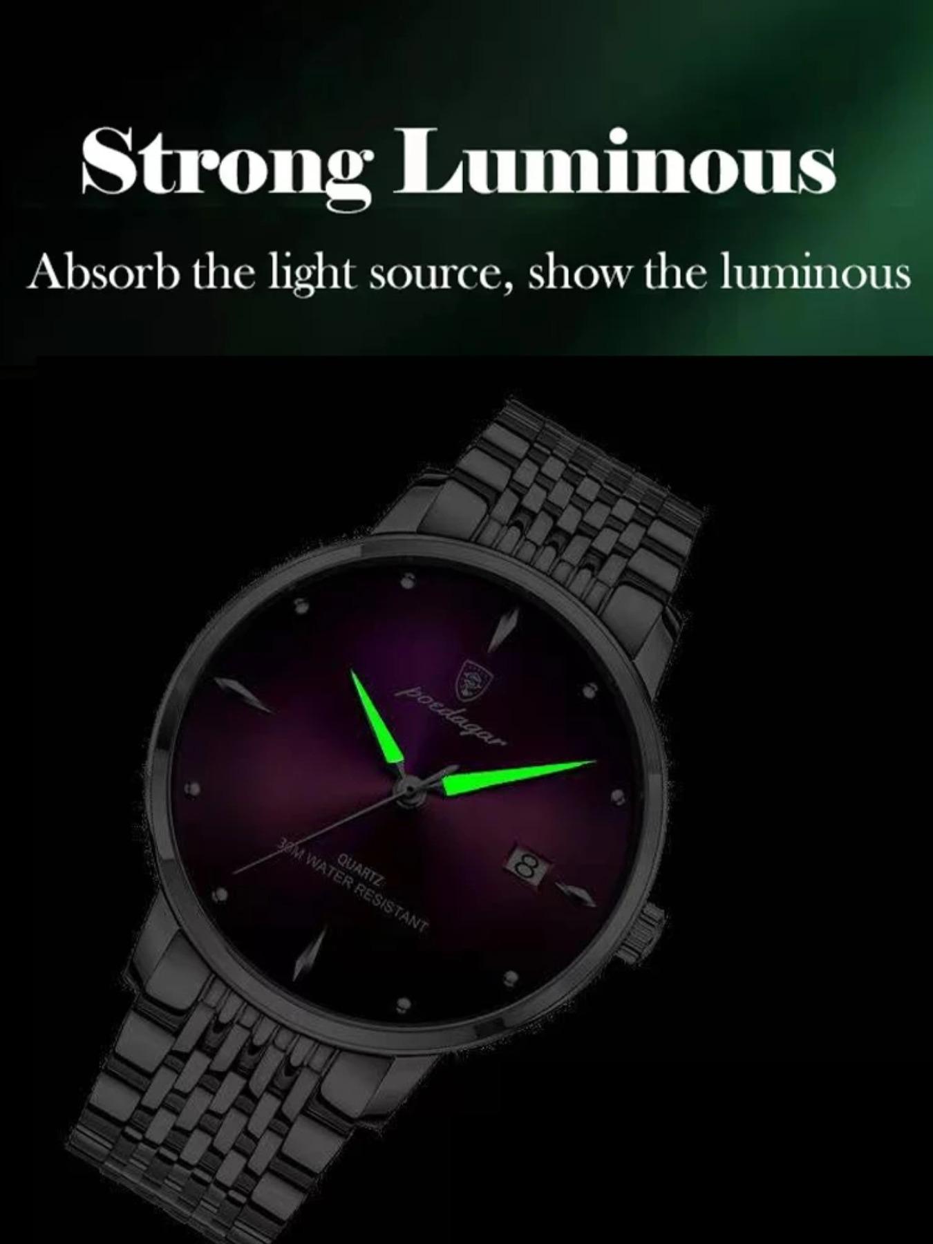 Men's Business Fashion Round Dial Stainless Steel Strap Quartz Watch, Durable Watch, Fashion Watch for Party, Daily Clothing Decor, Trendy All-match & Exquisite Watch for Gift without Box