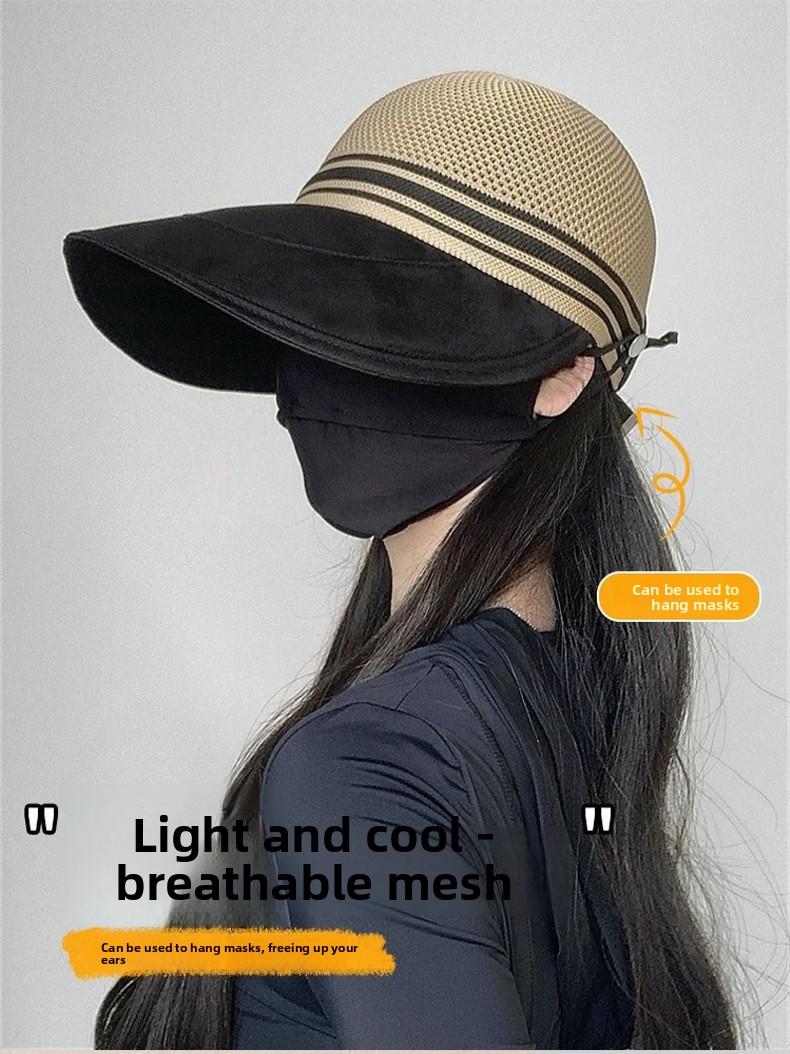 Outdoor sports cap, outdoor sun protection cap, women's fisherman hat, hollowed-out breathable UV protection, baseball cap, sunshade cap, sun hat