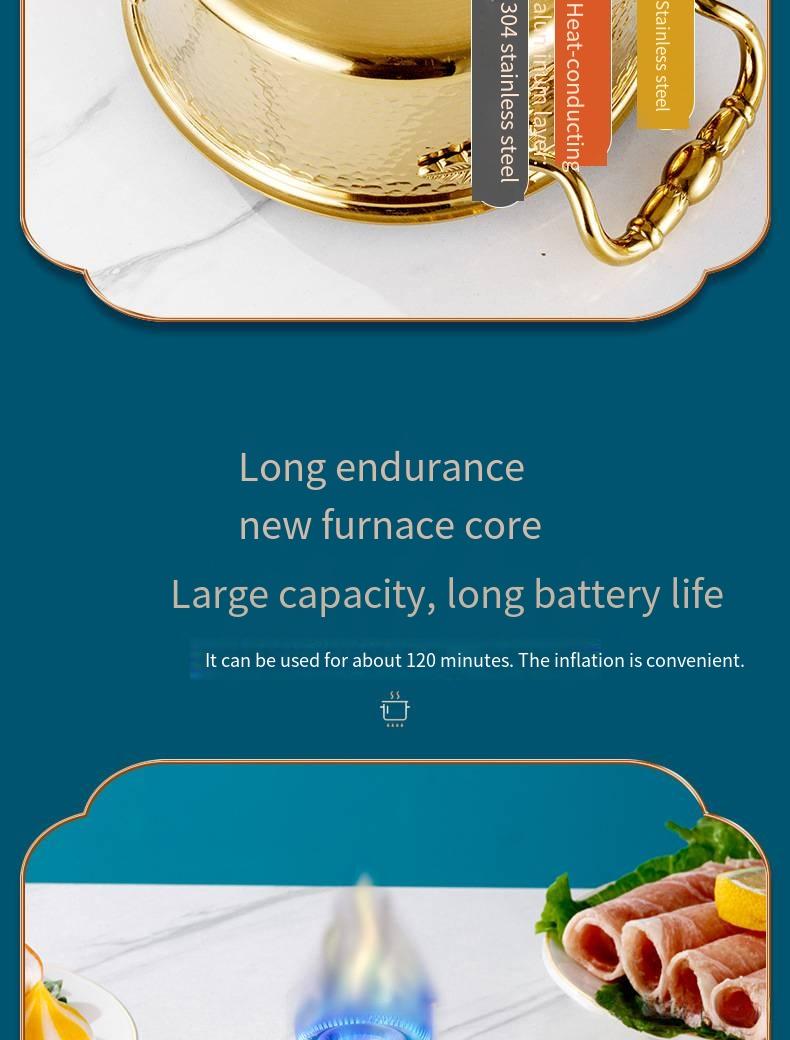 Inflatable Hot Pot, Single-Serving Hot Pot, Ideal for Private Dining at Clubs and Hotels, One Pot per Person, Gas Stove, Household Gas