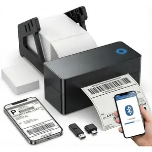 4x6 Bluetooth Thermal Label Printer Wireless USB No Ink 72 Labels Per Min