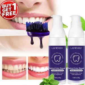Purple whitening toothpaste, Teeth Brightener, Teeth Whitener, deeply cleans, protects gums, eliminates bad breath and yellow teeth, made with natural ingredients, gently cares for gums, and boosts confidence and your smile.30g*2