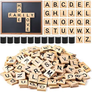 150 PCS Wood Magnetic Letter, Wooden Letter Magnets for Fridge Refrigerator Wall, Alphabet Tile Letters Magnetics for Fun Learning Decorative Game Board