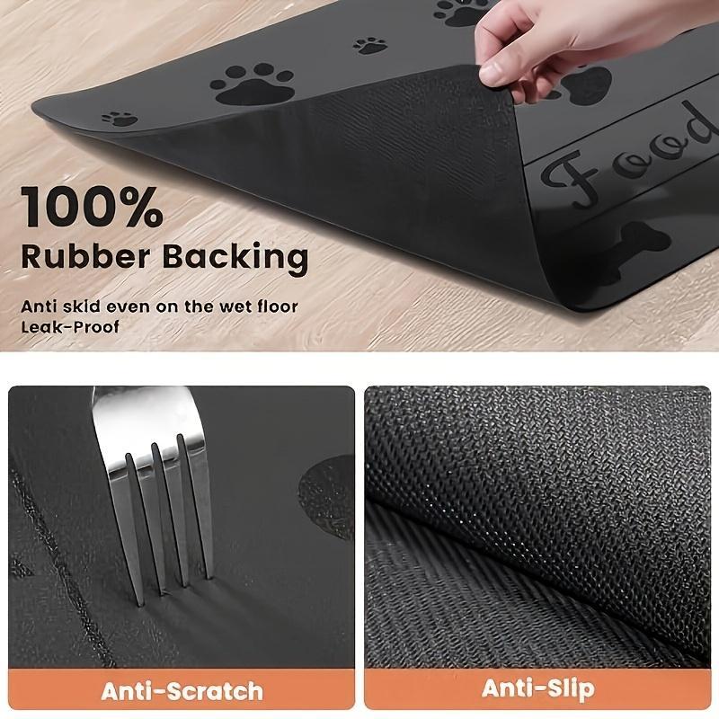Pet Feeding Mat, 1pc Non-slip Pet Food Mat, Water Absorbent Pet Feeder Mat, Dog & Cat Accessories, Pet Products