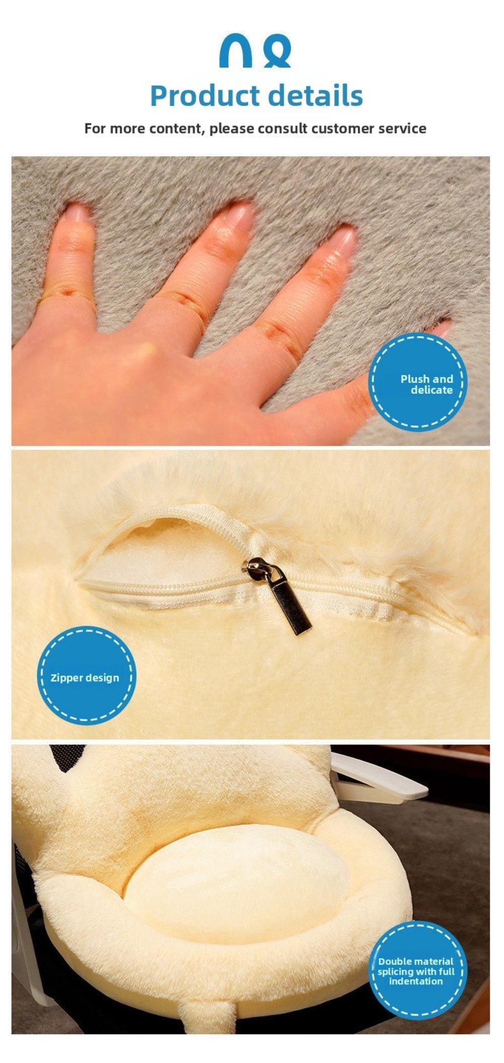 Cartoon Design Big White Goose Cushion Integrated Design Backrest Cushion Office Cushion Thickened Student Cushion