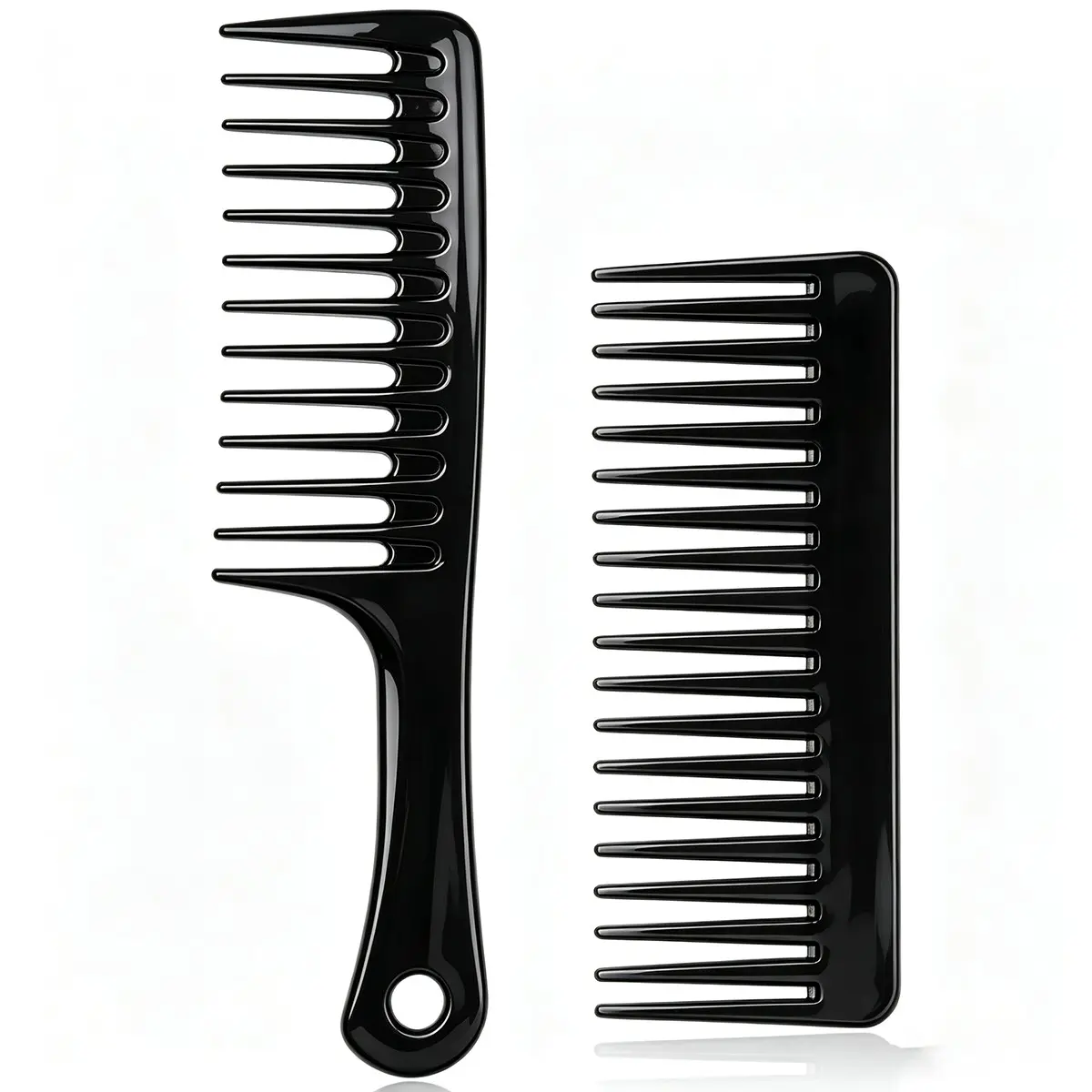 2 Piece Large Wide-Tooth Hair Comb for Women, Portable Shower Brush for Curly Long Wet Dry Hair, Hair Styling Tools, Best for Reducing Hair Loss