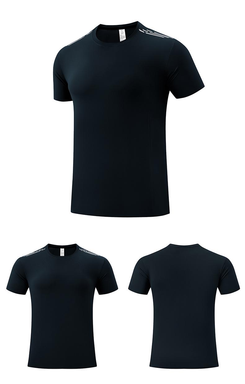 Smooth Nylon Wear-Resistant Ice Silk Quick-Dry T-Shirt for Men, Fitness Running Sports Short Sleeve