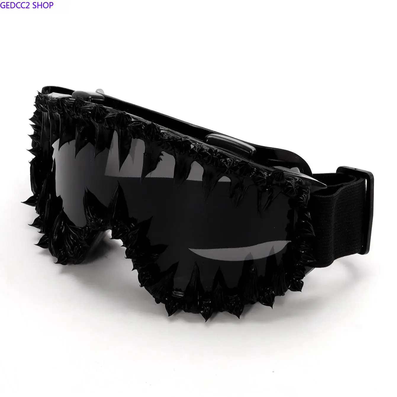 Trendy punk style irregular eyewear, dual use as sunglasses and windproof ski goggles, stylish outdoor accessories for men and women.