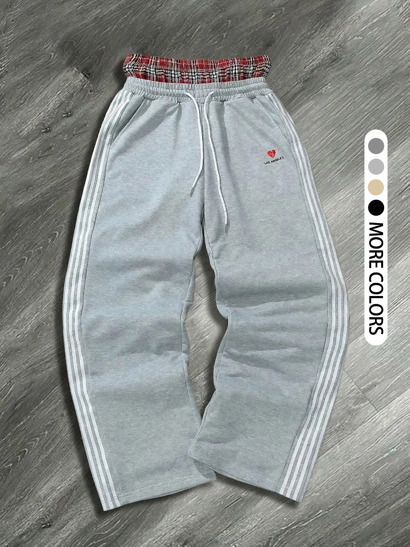 Men's Graphic Print Long Pants, Casual Loose-Fit Ankle-Length Trousers, Street Style Mid-Waist Drawstring Waist, All Seasons Comfortable