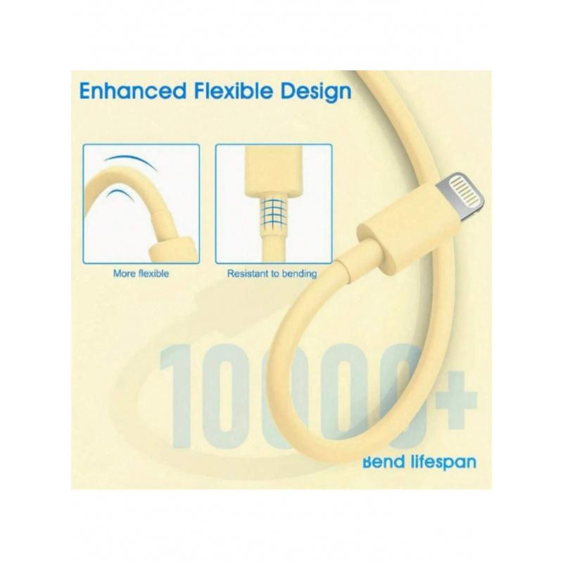 1m/2m/3m Extra Long Charger Cable for Apple. Available in multiple colors, supporting fast charging and high-speed data sync for Apple devices. USB-C to Lightning Cable, compatible with Apple 14/13/12/11 Pro Max/Mini/XS MAX/XR/XS/X/8/7/6s/SE, iPad.