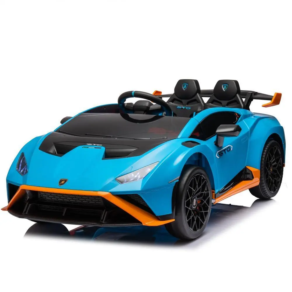 24V Licensed Lamborghini Huracan Kids' Ride-On Car (3-8 Years, 66.14 lbs) - 360° Drift, Parent Remote Control, Bluetooth Connectivity | Toy Ride-On Vehicle