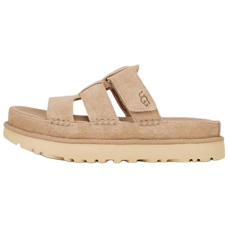 UGG Golden Family Fashion Comfortable Shiny Gold Series EVA Anti-Wear Slide Sandals 1174090-SAN
