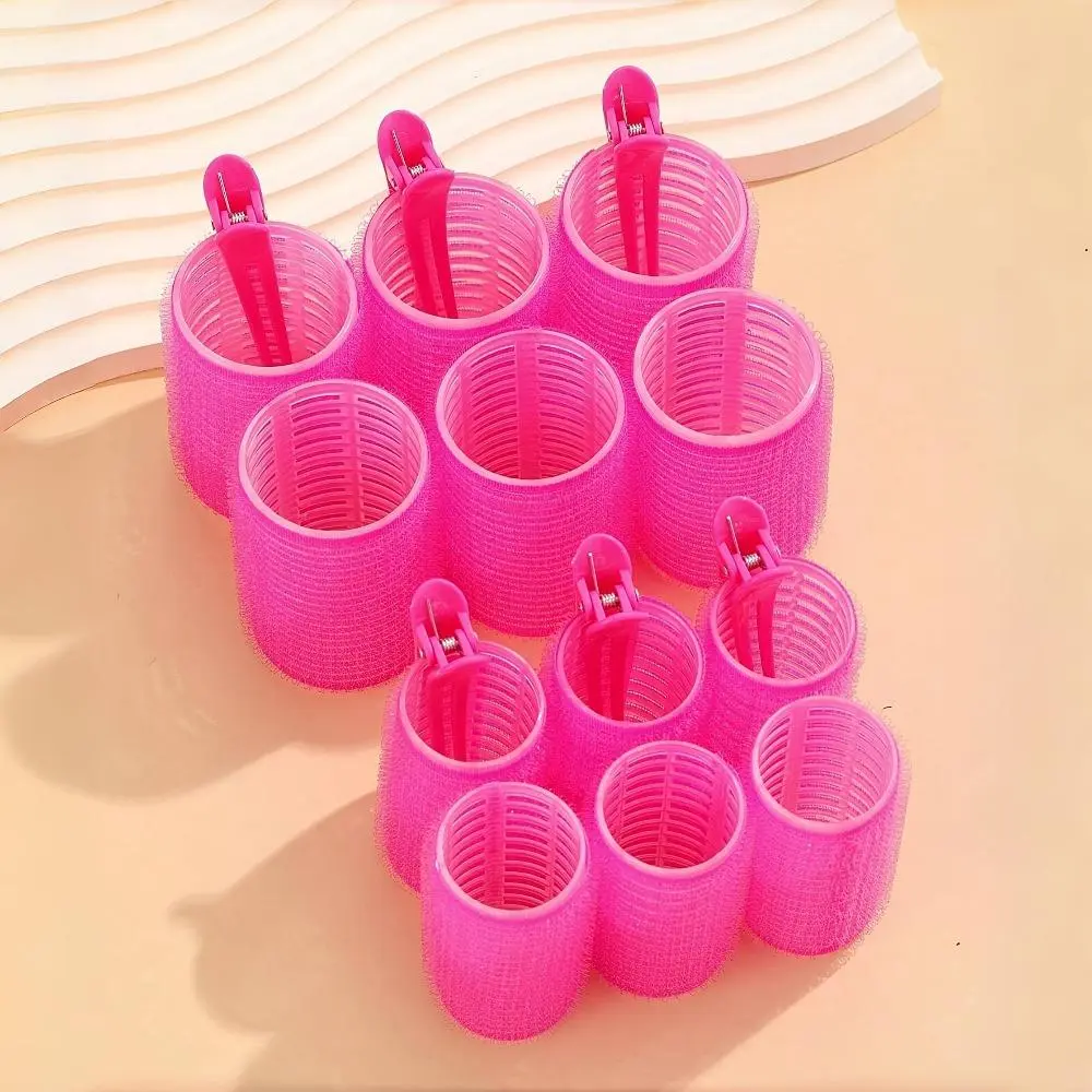 18pcs Set of Large Hair Curls with Clips, Self-Adhesive Curling Iron for Long/Medium/Short Hair And Bangs, DIY Curling Tool (Including 12 Large Curls + 6 Clips), Heat-Free Curling Iron, Heatless Styling Tools, Heatless Curlers