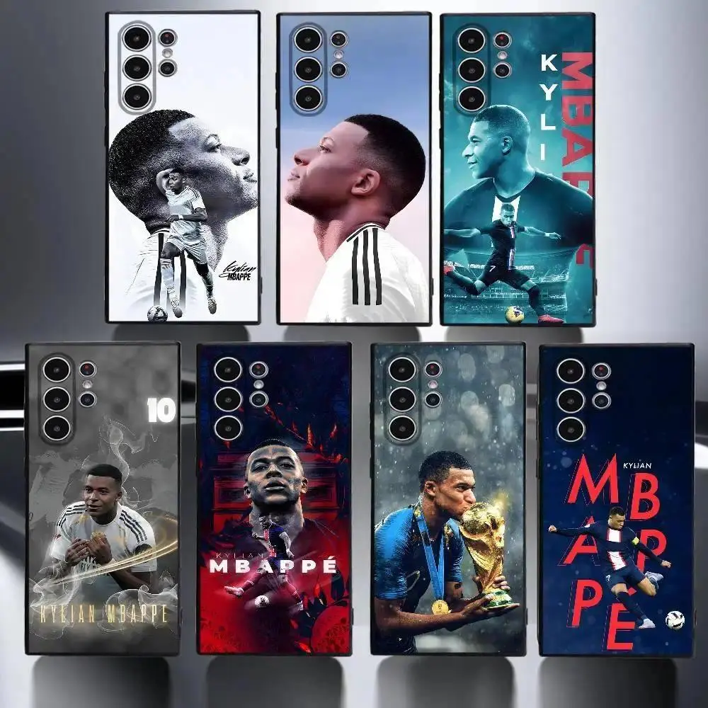 Football Star M-Mbappe-Es Phone Case for Samsung Galaxy S25 S24 S23 S22 S21 S26 Ultra Plus For iphone 17 16 15 14 13 12 11 17Air Plus Pro Promax Shockproof Frosted Soft Cover