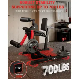 4-in-1 Leg Extension & Twist Machine – 700LBS Heavy Duty Adjustable Lower Body Strength Equipment – Leg Press & Thigh Workout Bench Compatible with 1'' & 2'' Weight Plates – Home Gym Fitness Machine