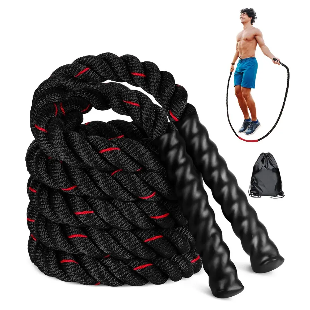 Weighted Jump Rope for Men and Women, Adult Heavy Skipping Rope, Jumprope for Fitness,Workout Equipment, Training Equipment, Fitness Equipment for Home Gym Exercise,Improve Strength and Building Muscle
