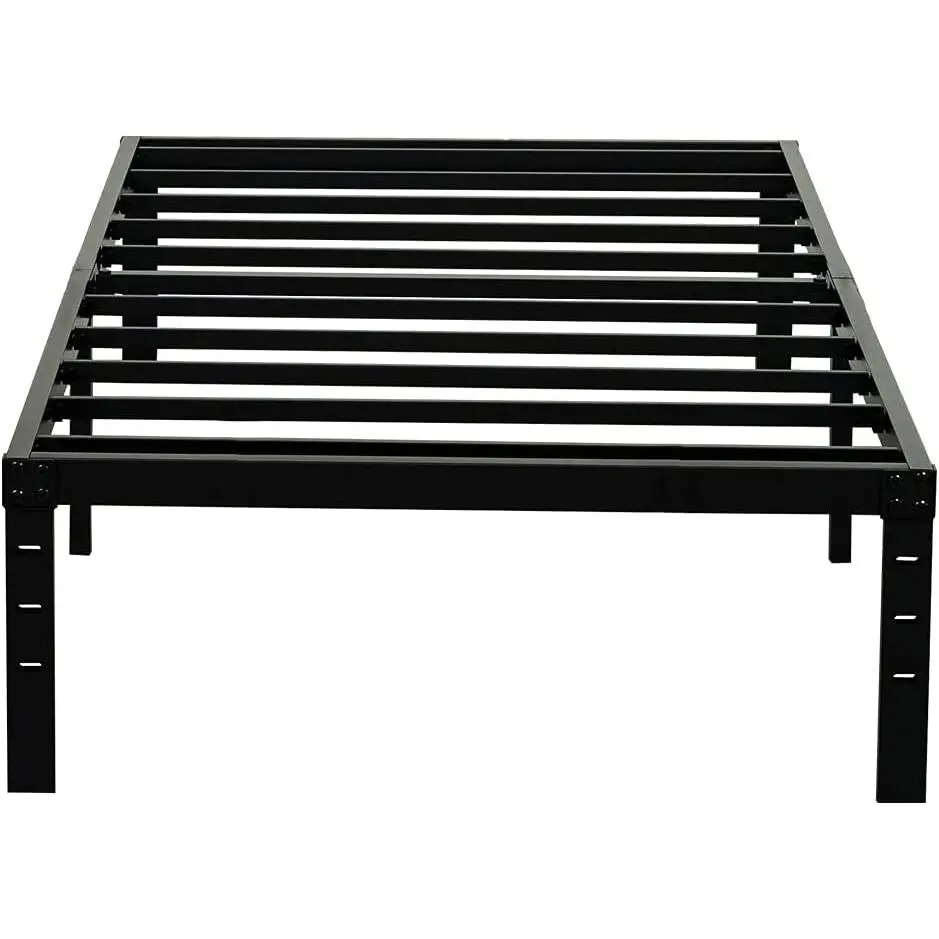 Size Bed Frame, 3500lbs Heavy Duty Metal Platform with Steel Slats Support, Sturdy and Noise-Free, 14 Inches High Bedframes with Ample Storage, No Box Spring Needed