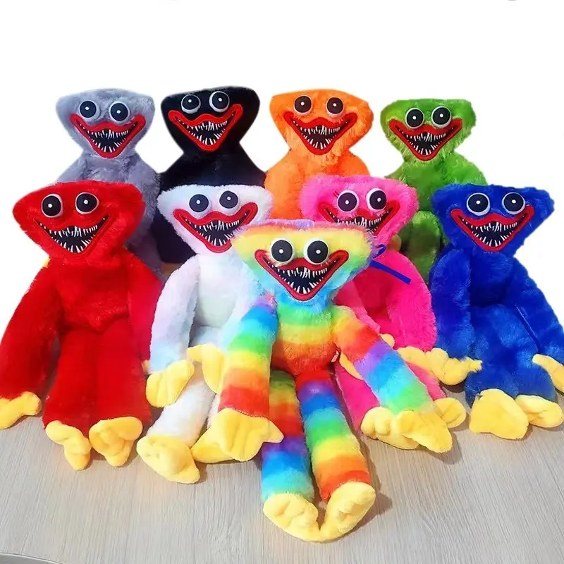 9Pcs Long-Limbs Monster Plush Toy Set, Huggy Wuggy Style Colorful Stuffed Doll, Soft Fluffy Horror Game Character Plush Figure, Kids Birthday Gift Home Decor Collectible