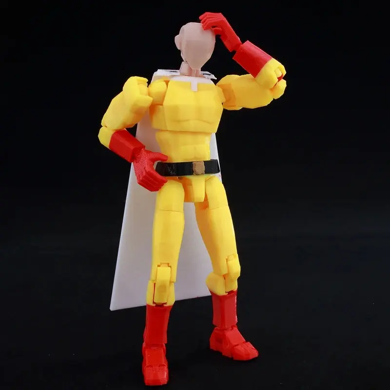 9L3D Printed Lucky Dummy 13 One-Punch Man 3D Action Figure, Multi-Jointed Poseable Anime Model, Collectible Gift for Fans