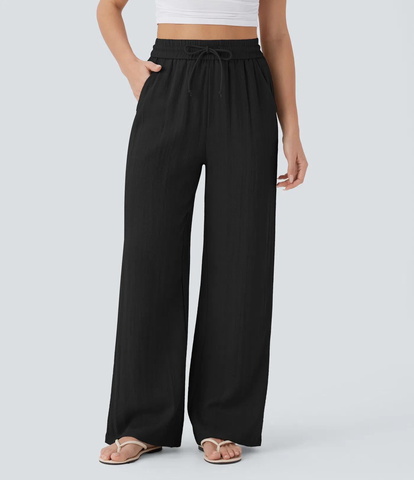 #halara#wide-leg pants#linen pants#highwaistedpants#casualtrousers#womensfashion#spring2026fashion#Travel Pants#everydayoutfit#pantswithpockets#flowypants#y2kfashion#athleisure