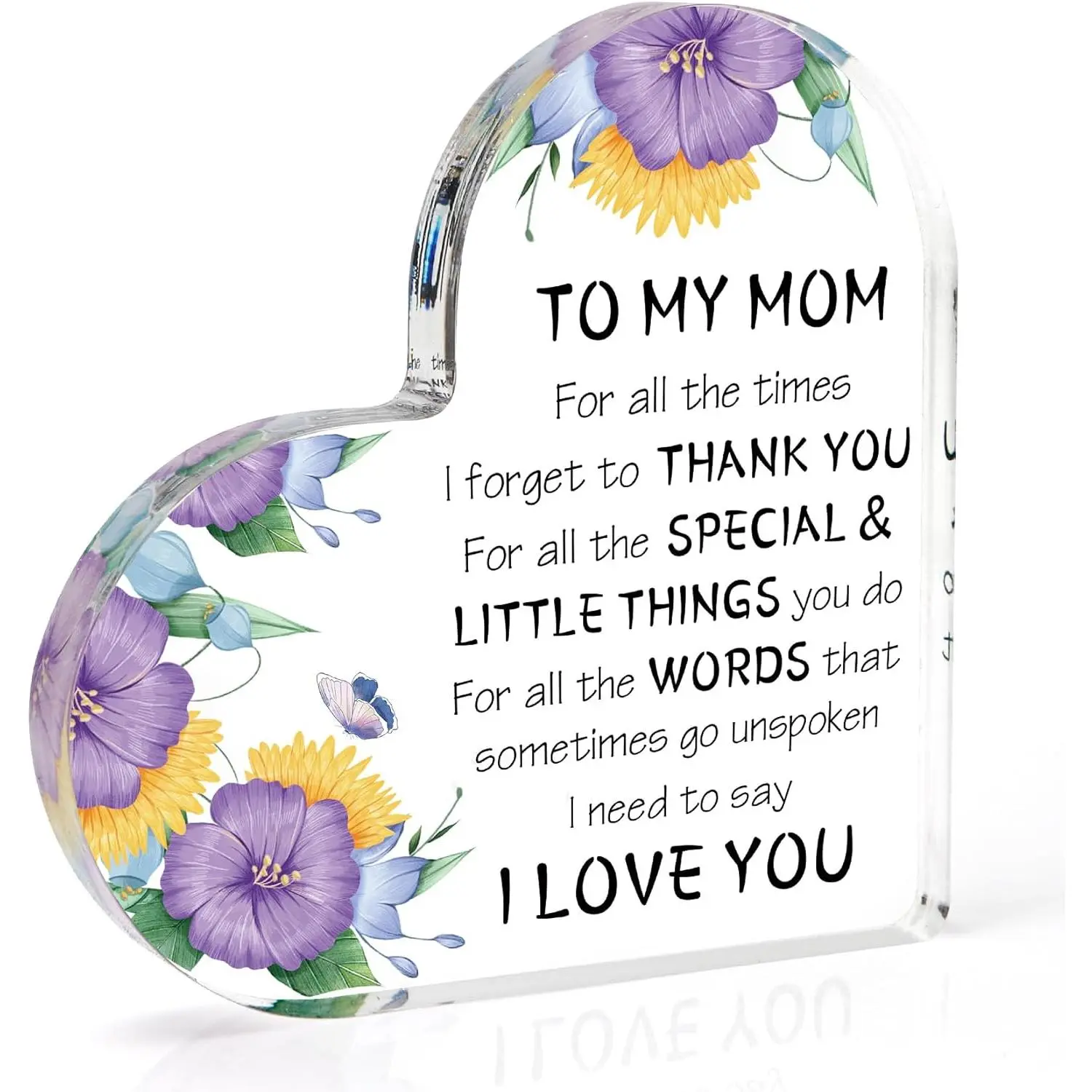 Gifts Mom from Daughter Son, Heartwarming Mom Birthday Gift Mothers Day Gift Ideas Acrylic Desk Decor Thanksgiving Valentines Gifts Mom Presents Mom