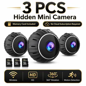 Mini WiFi Magnetic Security Camera, 1080P HD Video Recording Camera, Night Vision Wireless Security Cameras, Office & Car Monitoring, WiFi Indoor Camera, Wireless Surveillance Camera