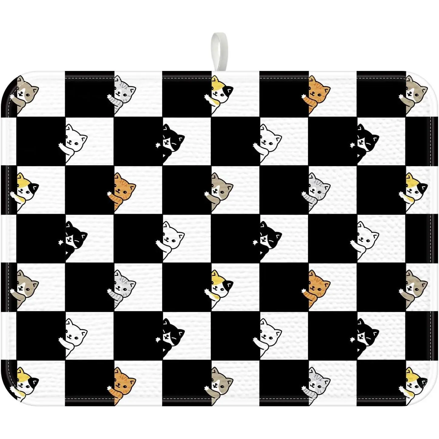 Cat Dish Drying Mats for Kitchen Counter Microfiber Absorbent Mat