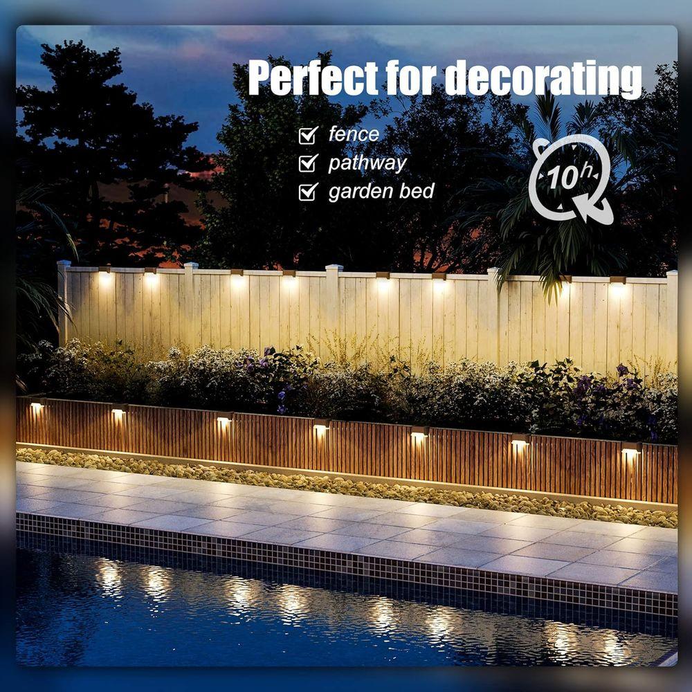 Solar Powered LED Outdoor Deck Lights - Multiple Packs (8/16/32 Count) Waterproof Step & Outdoor Pathway Lights for Stairs, Fence, Outdoor Pathway Light