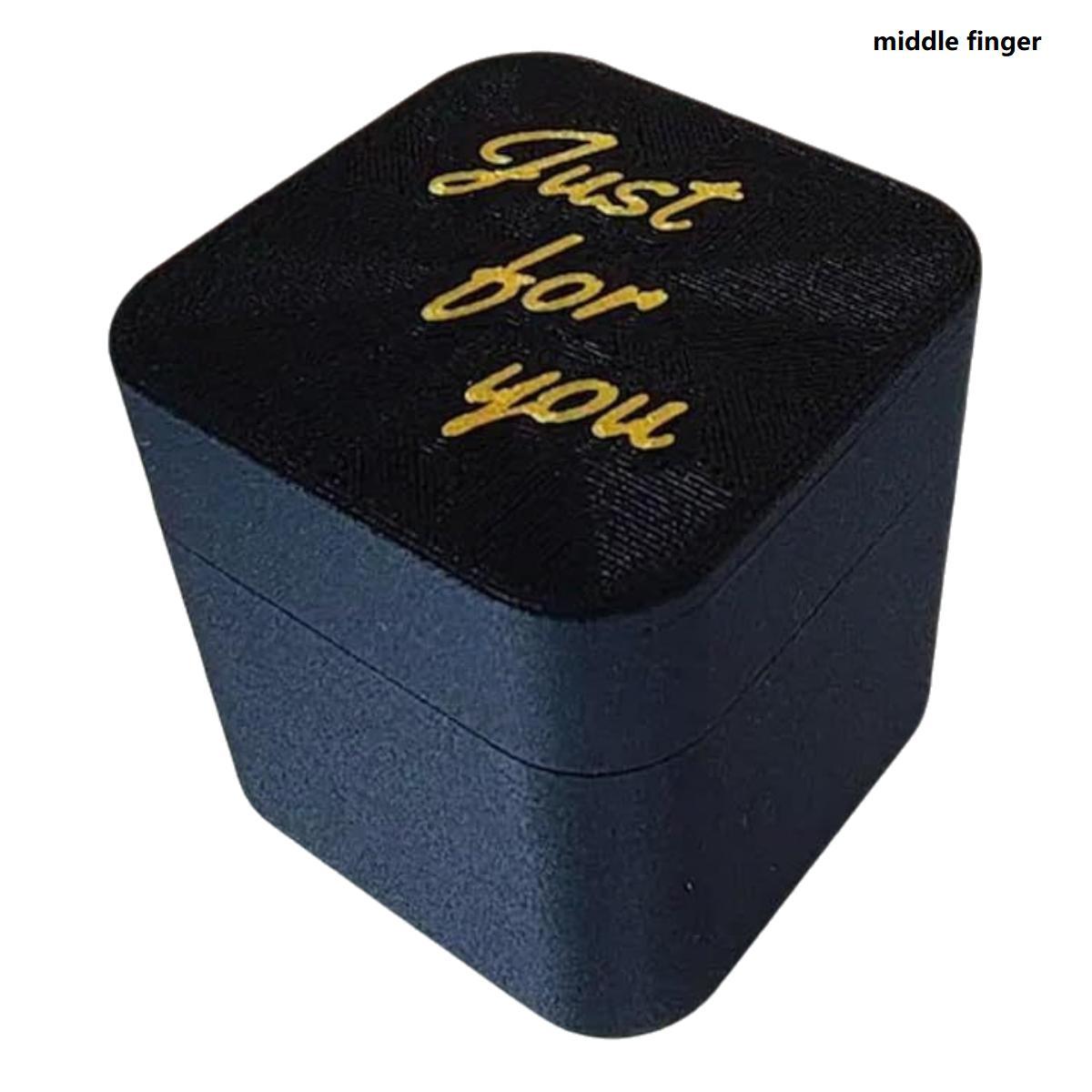 Middle Finger/Lip/Rose/Heart Design Gift Box, 1 Count Creative Surprise Gift Box, Funny Desktop Ornament, Party Gift for Friends & Family,Boyfriend Stocking Stuffers