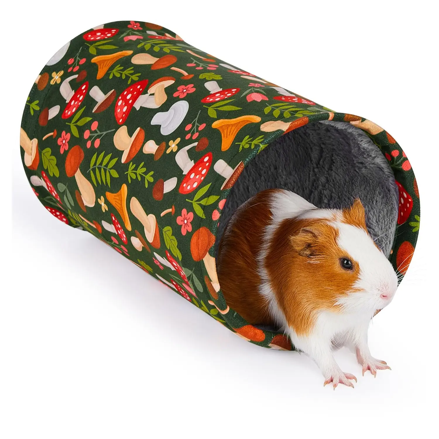Glittme Guinea Pig Tunnel Washable Guinea Pigs Hideout 2-Way & 3-Way Portable Rabbit Tunnels Soft Ferret Tunnel for Playing Resting Guinea Pig Accessories for Hedgehogs, Hamster