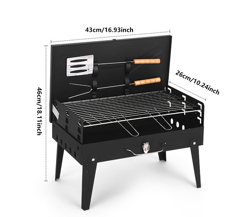 Portable Foldable Outdoor BBQ Grill with Windshield Lightweight Cast Iron for Indoor & Outdoor Use No Assembly Required Charcoal Wood Compatible Durable for Picnics Camping Backyard Cooking Travel wade ostove Portable Foldable Outdoor BBQ Grill with Windshield Lightweight Cast Iron for Indoor & Outdoor Use No Assembly Required Charcoal Wood Compatible Durable for Picnics Camping Backyard Cooking Travel wade ostove